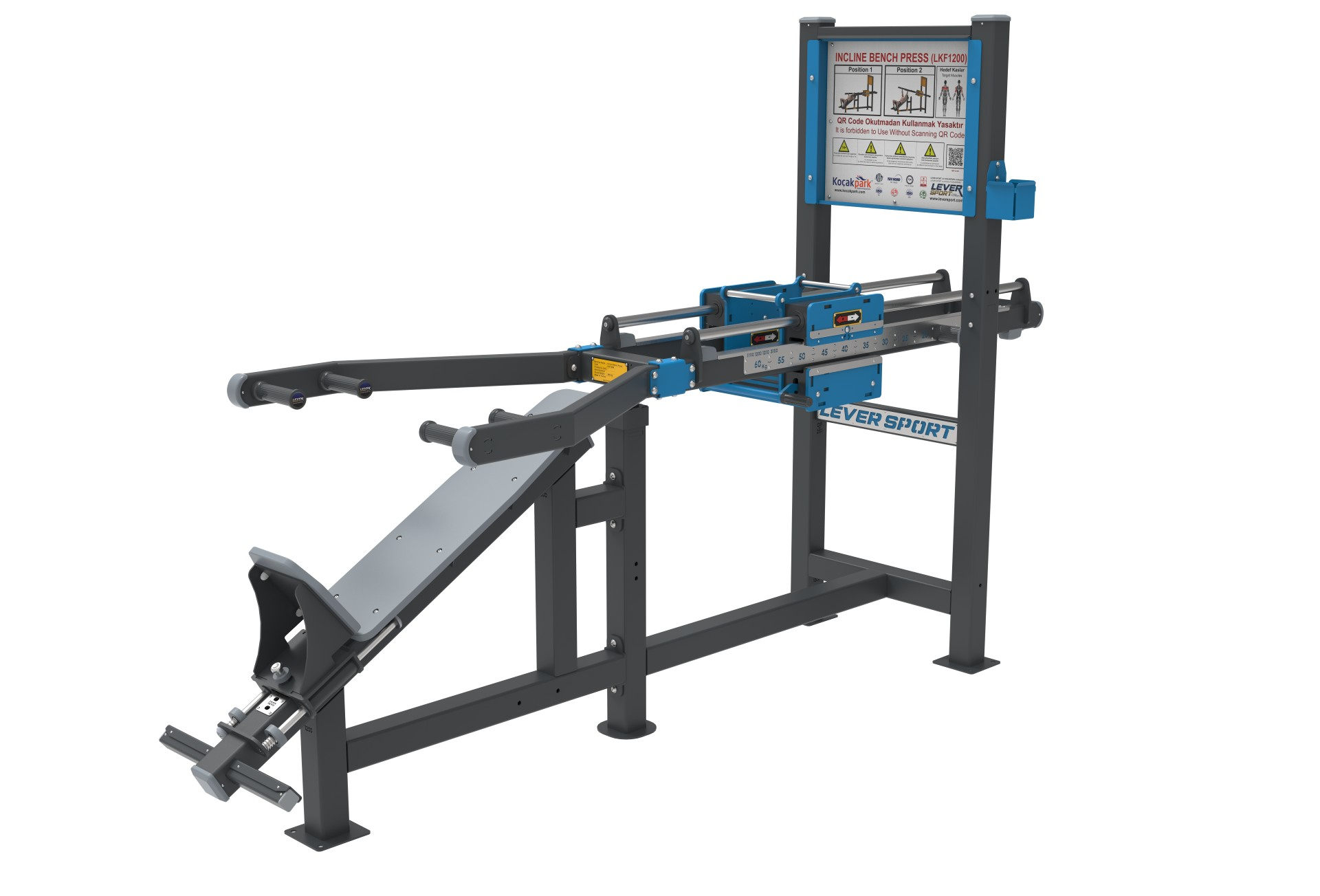 AĞIRLIK KAYDIRMALI FITNESS SERİSİ INCLINE BENCH PRESS LKF 1200 