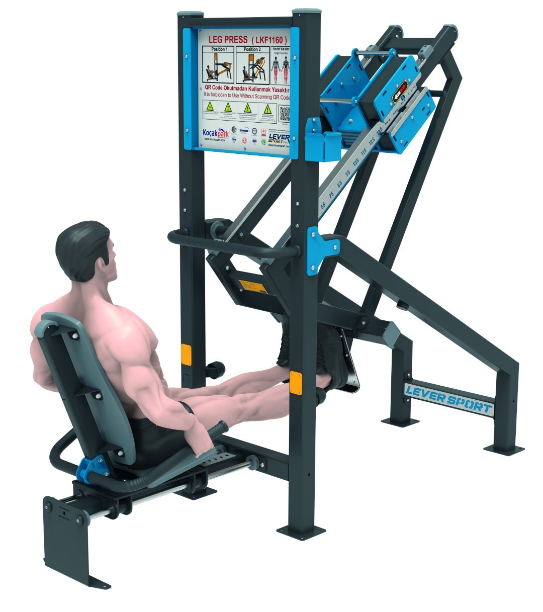 AĞIRLIK KAYDIRMALI FITNESS SERİSİ LEG PRESS LKF 1160
