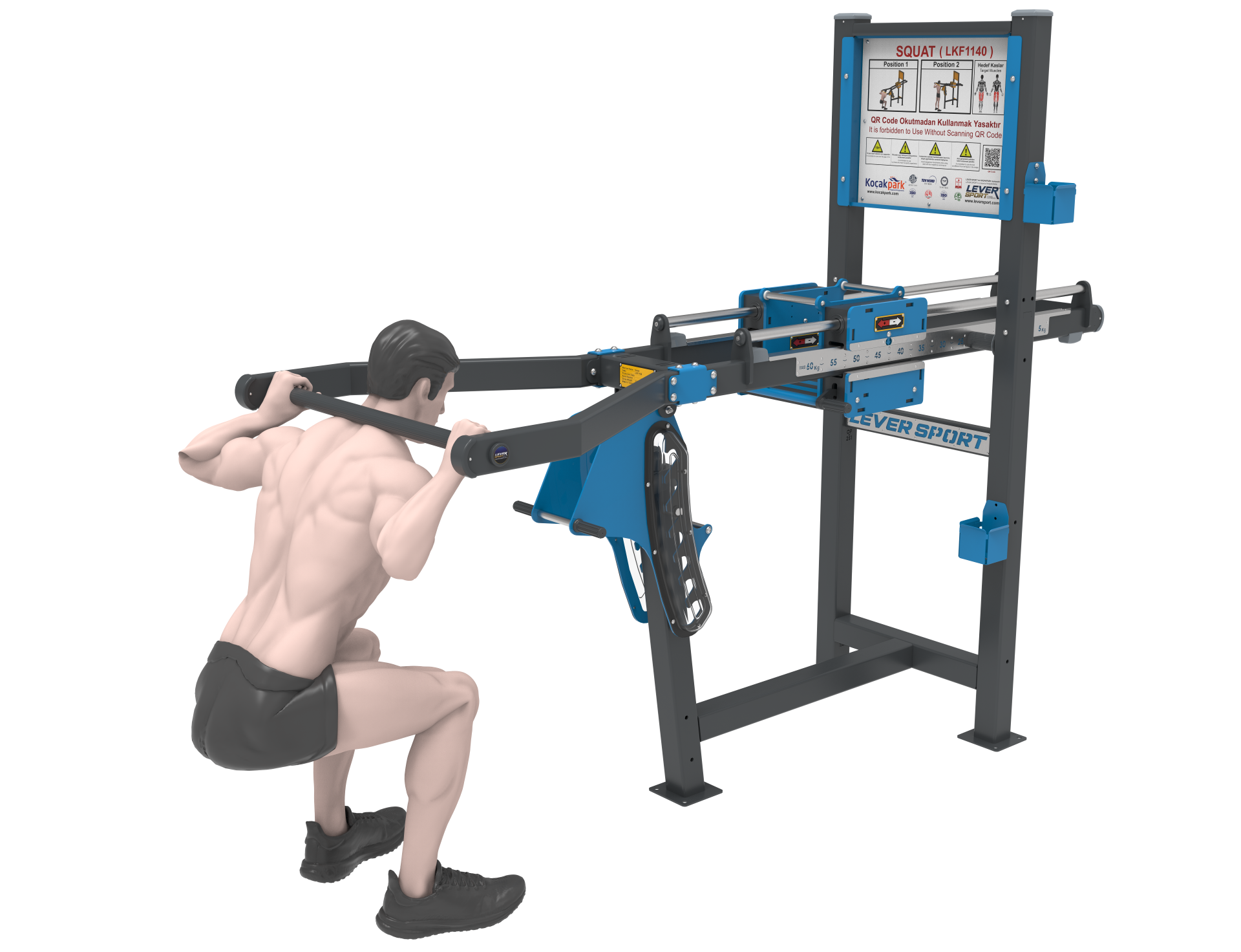 AĞIRLIK KAYDIRMALI FITNESS SERİSİ SQUAT LKF 1140