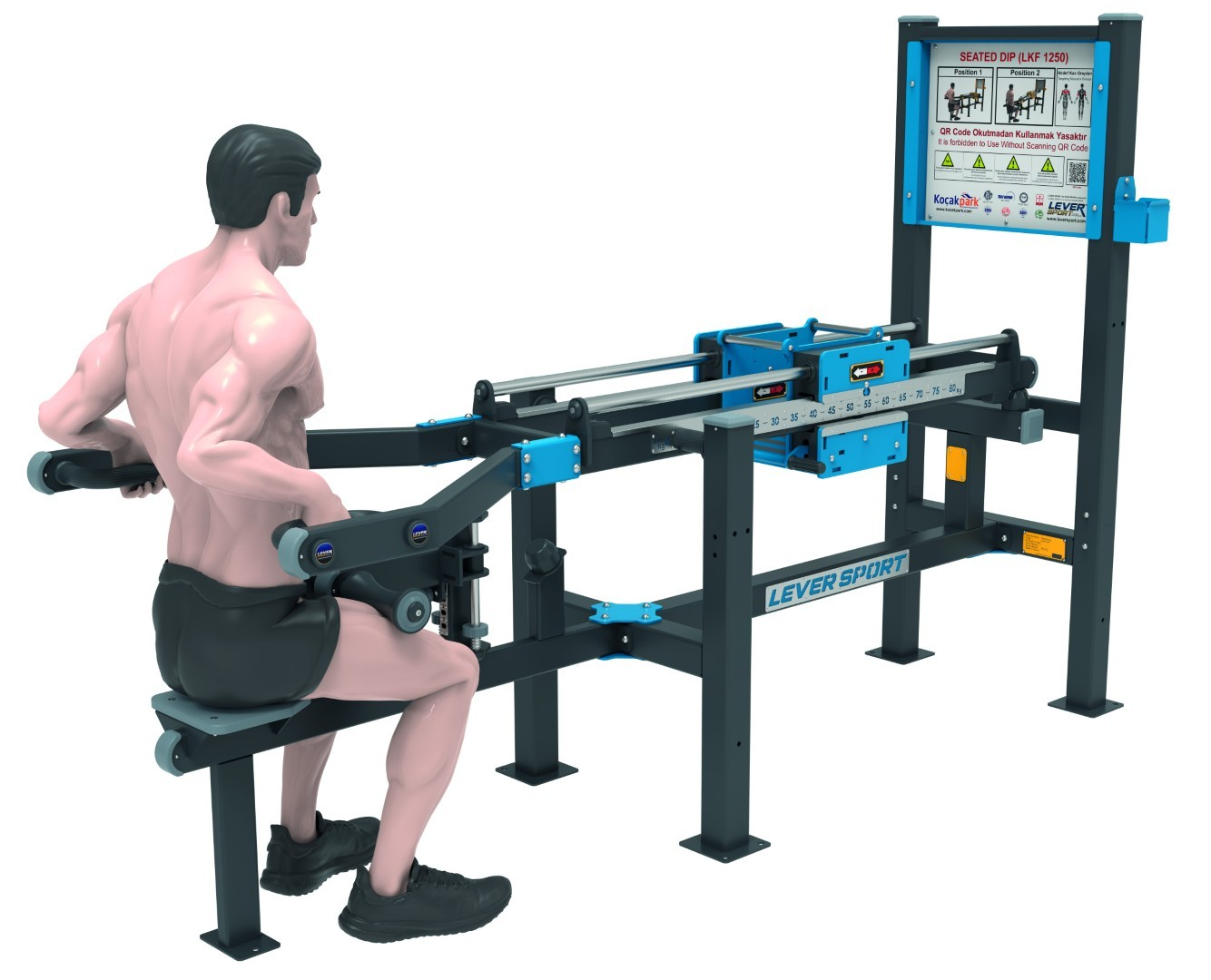 AĞIRLIK KAYDIRMALI FITNESS SERİSİ SEATED DIP LKF 1250