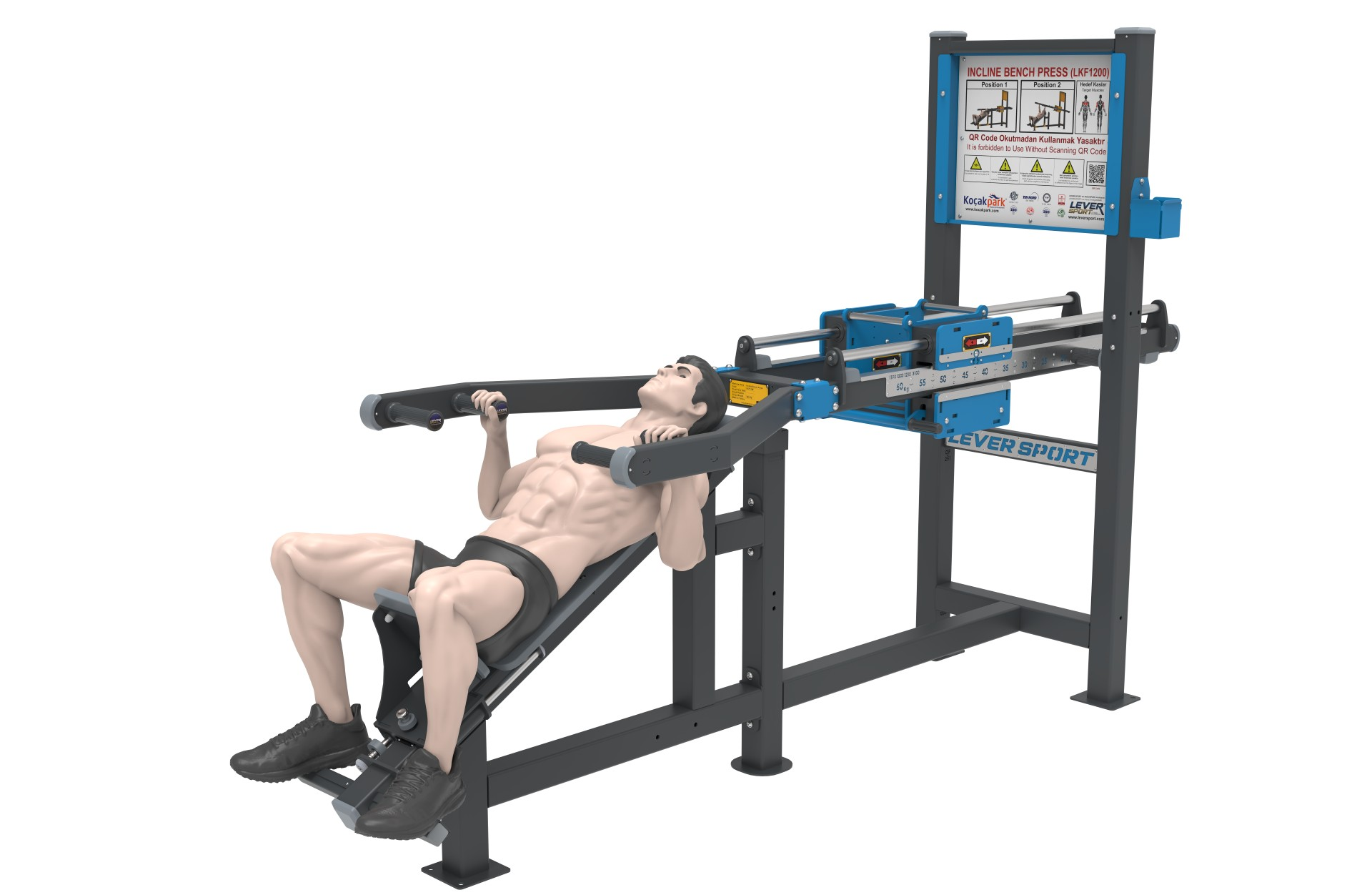AĞIRLIK KAYDIRMALI FITNESS SERİSİ INCLINE BENCH PRESS LKF 1200 