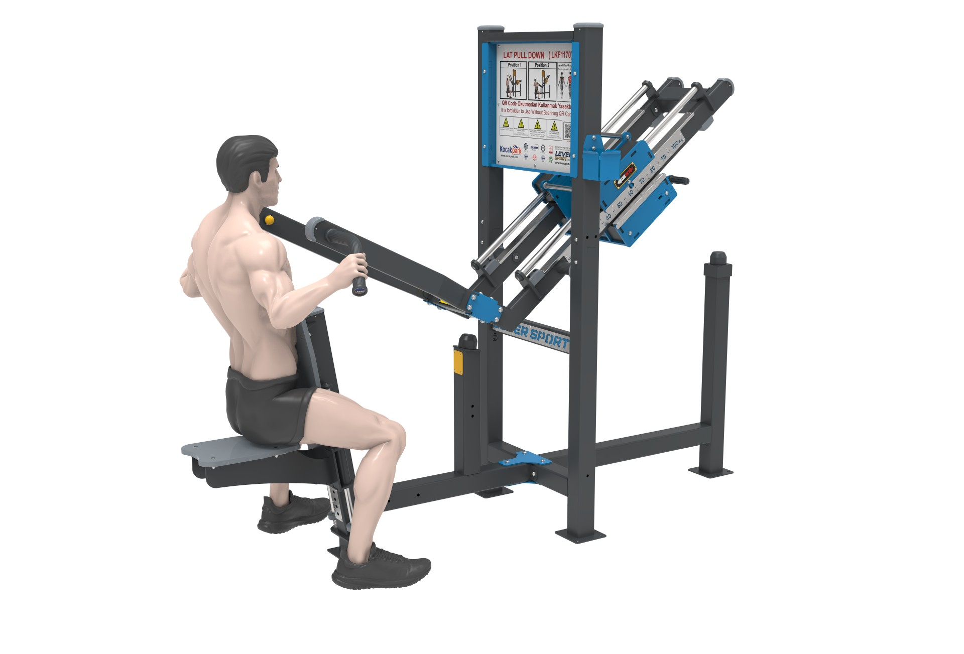 AĞIRLIK KAYDIRMALI FITNESS SERİSİ LAT PULLDOWN LKF 1170